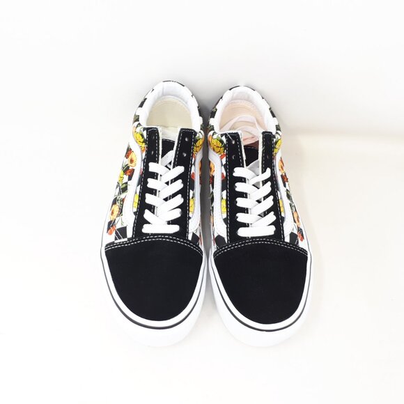 Vans Old Skool Stacked Platform Shoe Sneaker Poppy Floral Black Womens Size NEW - Picture 8 of 11